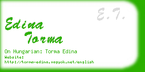 edina torma business card